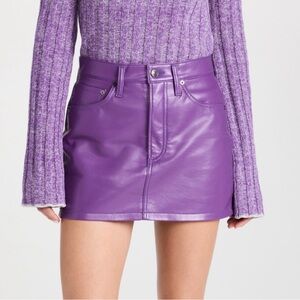 AGOLDE Liv Leather Mini Skirt